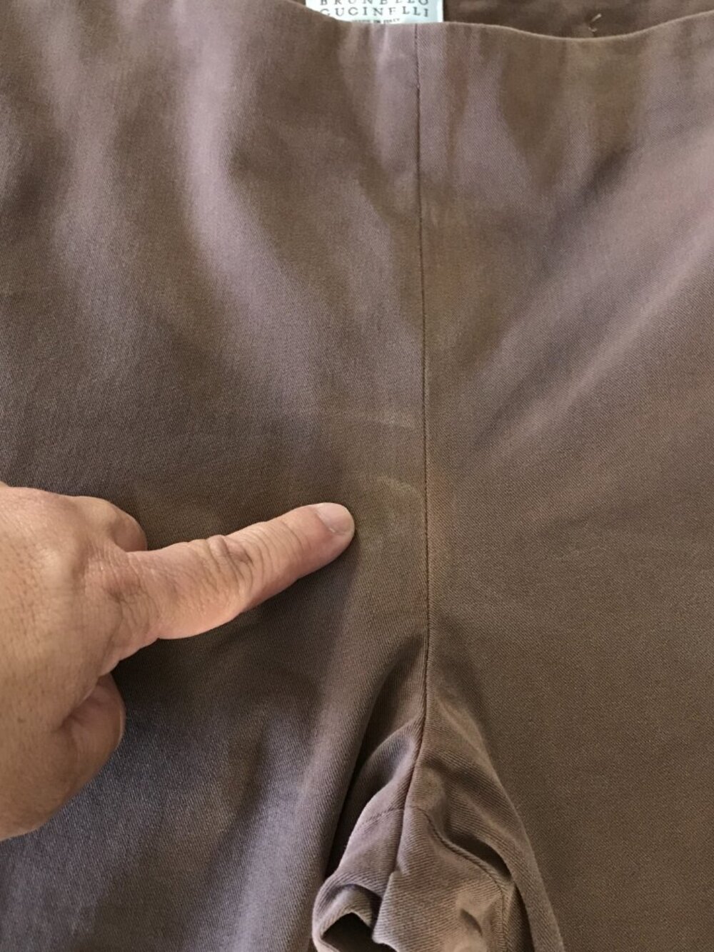 Brunello Cucinelli Crepe Slim Ankle Pants Women 10 Brown Mid Rise Stretch 19284 - Picture 13 of 13